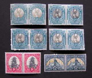 UNION OF SA - 6 M/Mint Pairs