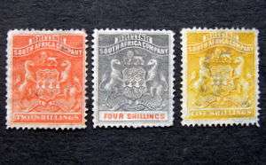 BRITISH SOUTH AFRICA COMPANY - 3 Early Stamps *R1850*