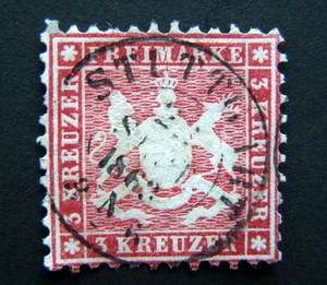 WURTTEMBURG - 3 Kreuzer, 1863