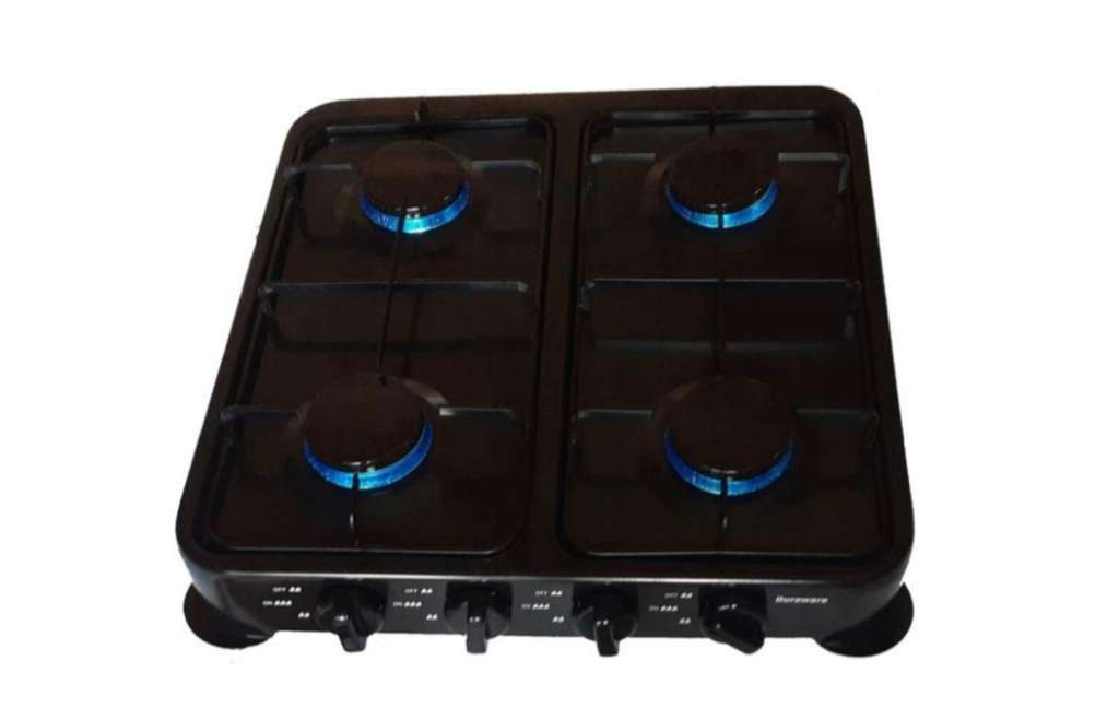 Digimark 4-Burner Gas Stove - Black -Stainless Steel