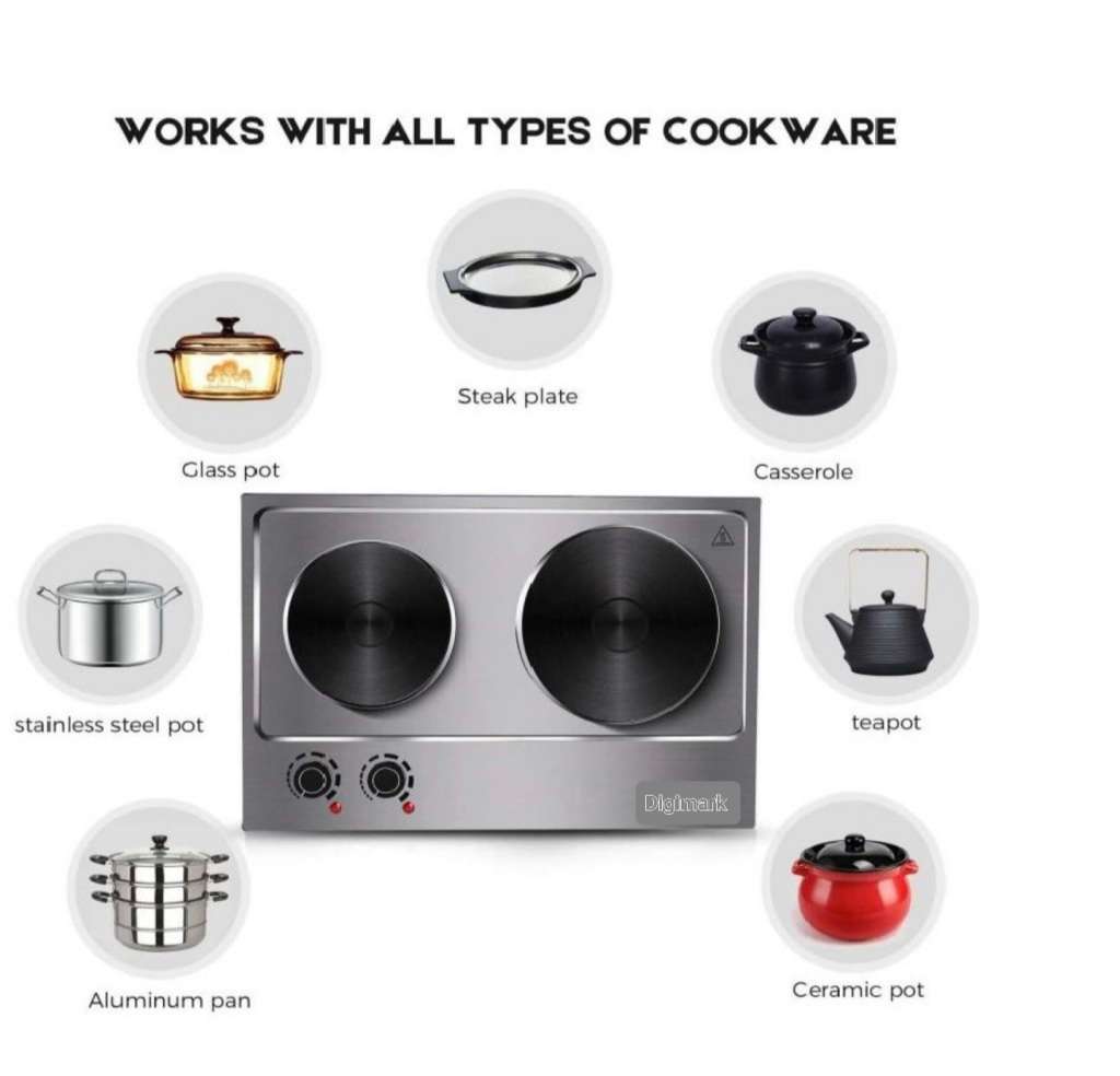 DIGIMARK-2IN1 Electric stove 1000W+1500W hot plate electric cooking
