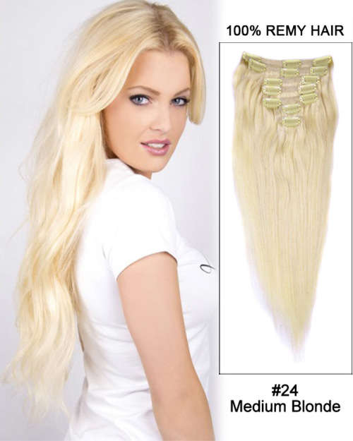 Clip in hair extensions,full set,100%real remy human brazillian hair. Choose any color