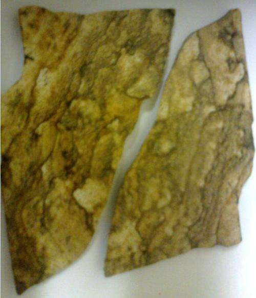 Set of stone slabs, suitable for knife handle