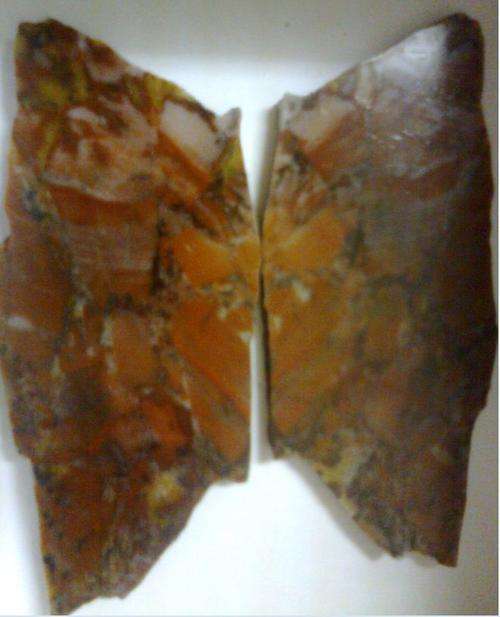 Set of stone slabs, suitable for knife handle