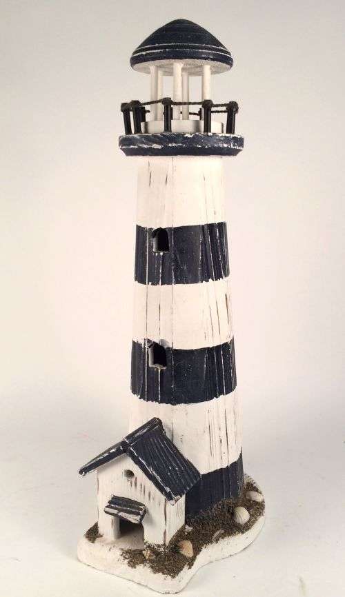 Wooden Painted Lighthouse Ornament