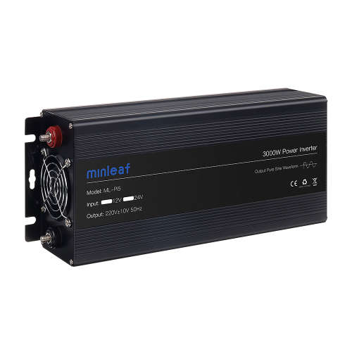 Minleaf LCD 3000W Pure Sine Wave Inverter DC12/24V To AC220V Inverter