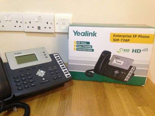 YEALINK T26P VOIP/ SIP PHONE/ POWER OVER ETHERNET- Switchboard type