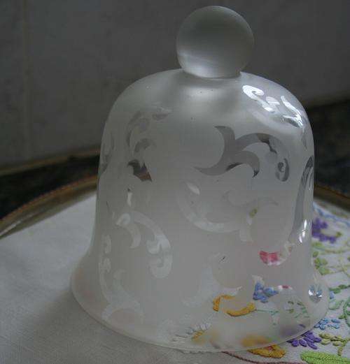 Frosted Bell Shaped Glass Dome.