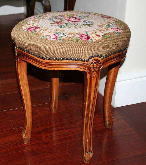 Newly Reupholstered Vanity Stool