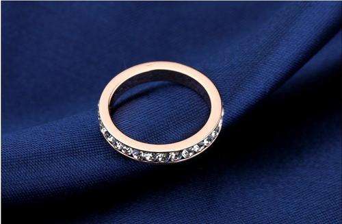 DIAMOND & ROSE GOLD ETERNITY RING