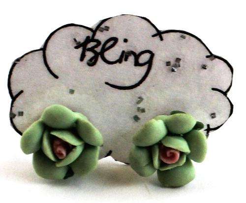 GREEN ROSE STUDS
