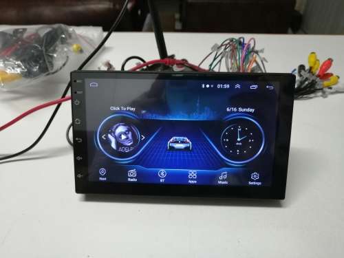 7 inch universal double din android players with gps + reverse camera