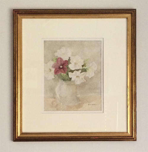 Crazy R1 start!! Original 1980's June Hillard still life watercolour