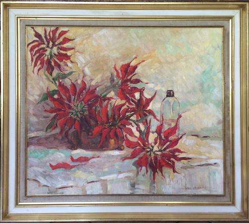 Crazy R1 start - Stunning original 1970's Hettie van Niekerk oil on board - FRAMED
