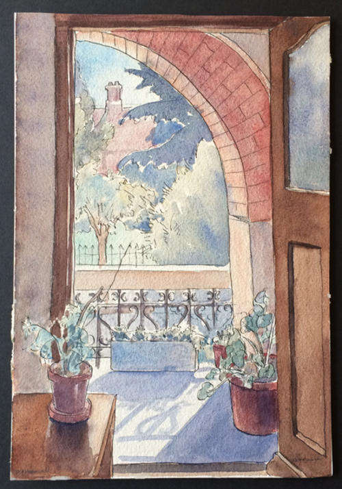 Crazy R1 start - Original 1950's/1960's watercolour by South African artist D.G. Hopewell