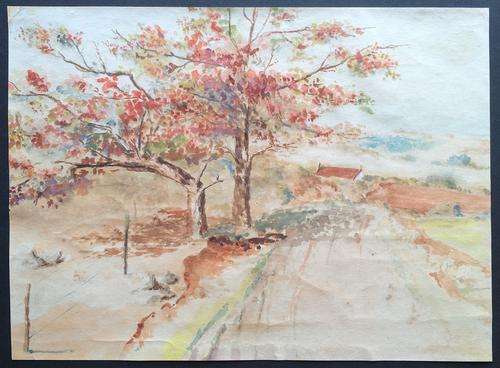 Crazy R1 start - Original 1940's watercolour