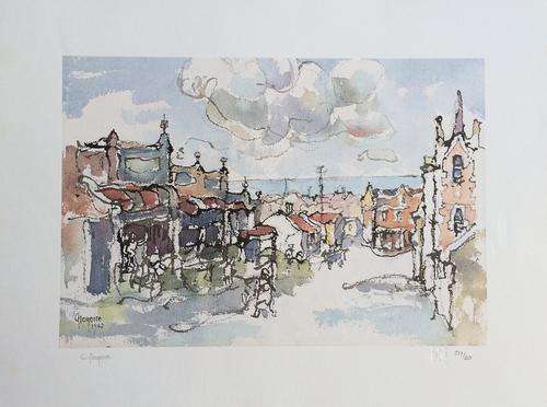 Gregoire Boonzaier limited edition print - 537/850 - Table Bay from District Six (unframed)