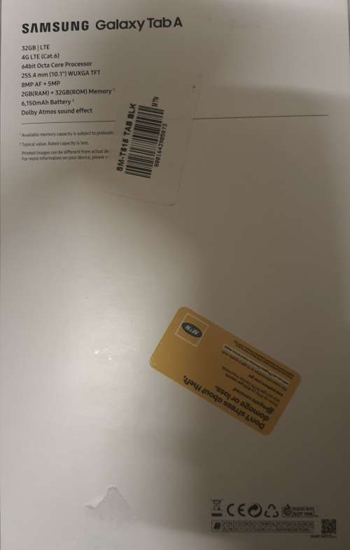 Samsung Galaxy Tab a 10.1 inch (2019) LTE tablet