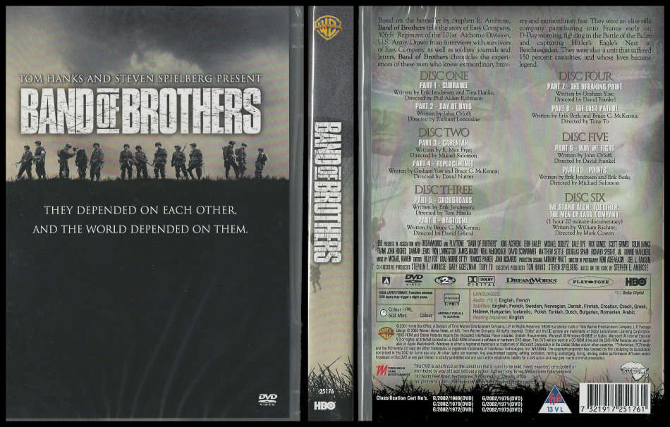 Band of Brothers.  NEW and sealed.  Complete set of 6 discs.  Immediate shipping!