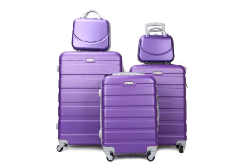 On Special Set of 5 Lightweight ABS Material  Travel Luggage Suitcase/