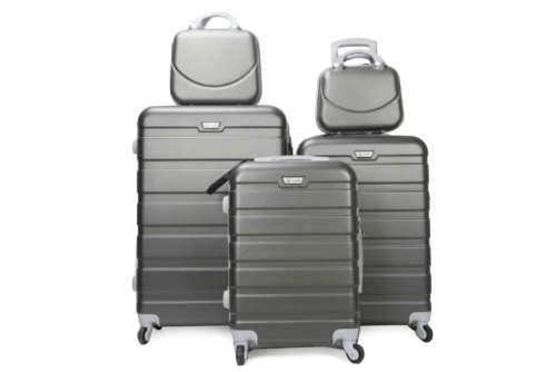 On Special Set of 5 Lightweight ABS Material  Travel Luggage Suitcase/