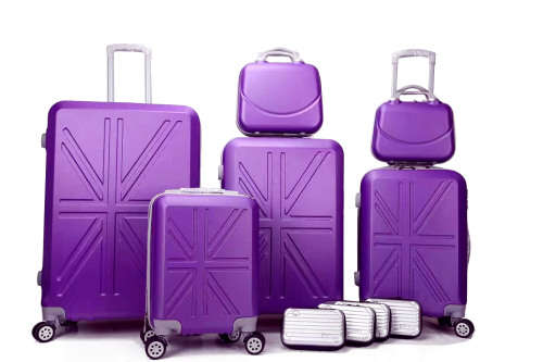 On Special Set of 4/6 Lightweight ABS Material British Style Travel Luggage Suitcase