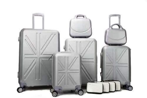On Special Set of 4/6 Lightweight ABS Material British Style Travel Luggage Suitcase/Silver