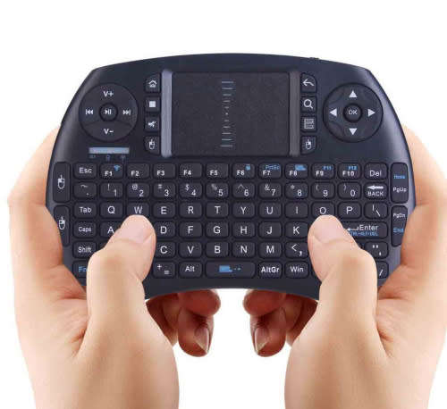 Wireless Mini Keyboard with Touchpad for Android TV Box and XBOX360/PS3 and PC Black