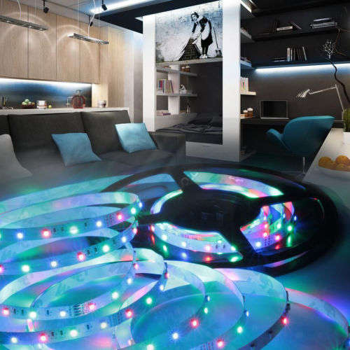 5M RGB 3528 SMD Waterproof 300 LED String Strip Light + IR Remote 12V Power