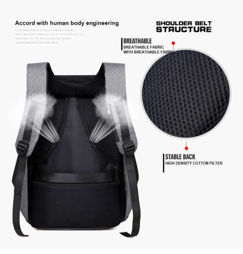 Anti-theft Travel Backpack Business Laptop School Book Bag with USB Charging Port, Water Proof