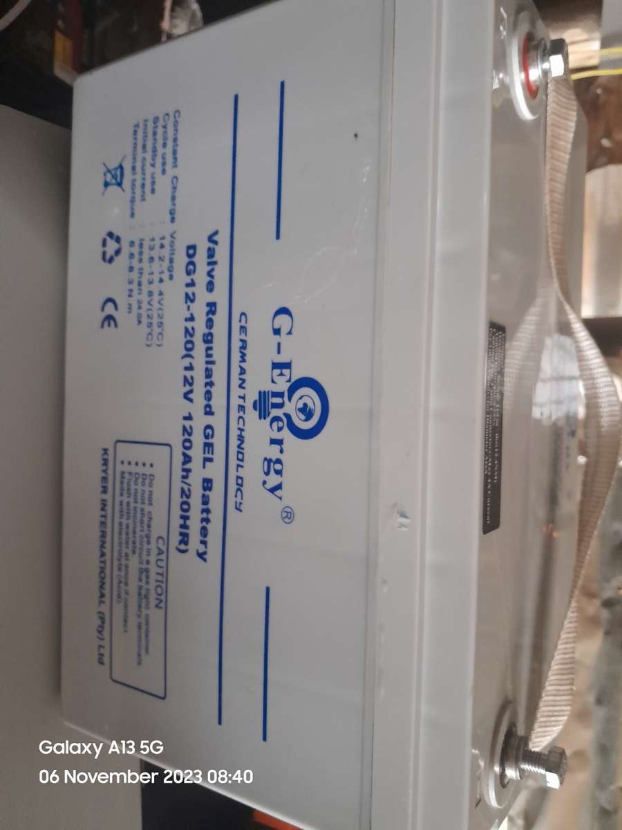 120AH 12V DEEP CYCLE GEL BATTERY  G-ENERGY GERMANY  TECHNOLOGY