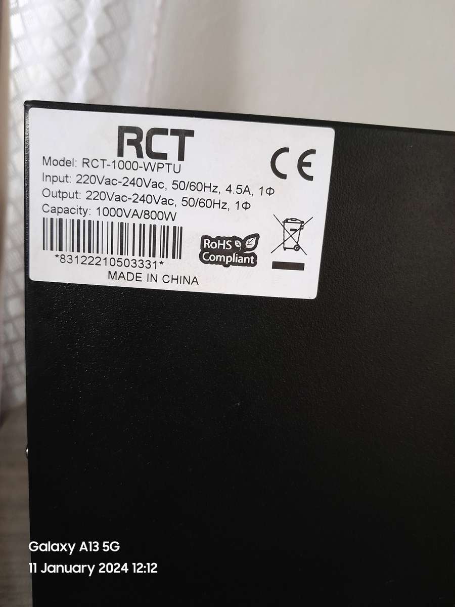 RCT WINNER PRO 1KVA ONLINE TOWER UPS