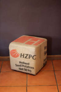 Bespoke hessian ottoman