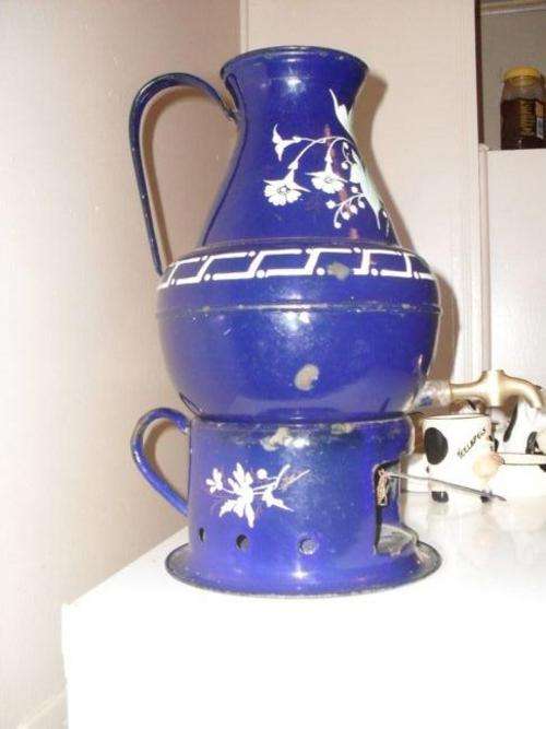 ANTIQUE ENAMEL URN /WARMER