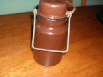 ANTIQUE ENAMEL BILLY CAN