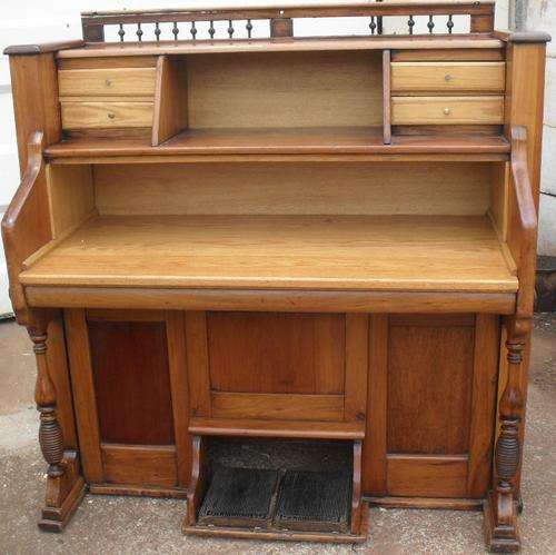 CAROL'S DESIGN--OLD PEDAL ORGAN CHANGED TO WRITING DESK