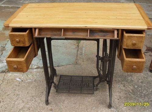 VINTAGE SINGER CABINET REFURBISHED AS A DESK
