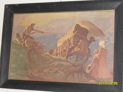 RARE 1938 W.H. COETSER PRINT IN ORIGINAL FRAME-LOVELY AFRICANA