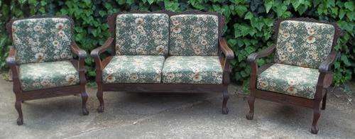 EXTRAORDINARY 4 SEAT IMBUIA BALL & CLAW LOUNGE SUITE