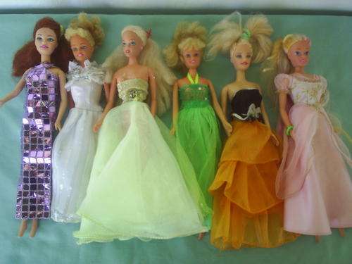 Lot of 6 Barbie Styled Dolls