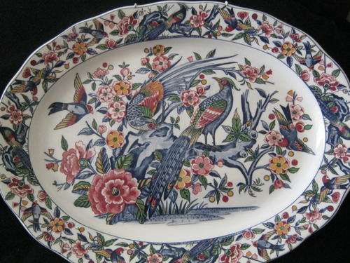 Large Collectable Oval Decorative Plate - 45.5cm x 35cm