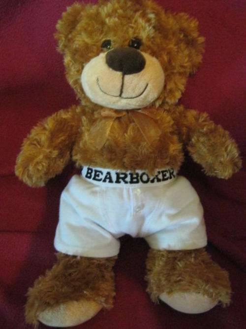 Bear with Bearboxer Boxershorts. - 38cm