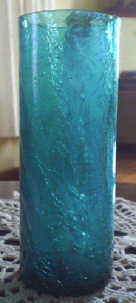 Turquoise Glass Vase