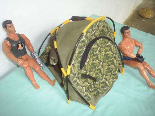 Two Action Men ( 30cm ) With Ultra Corps Tent