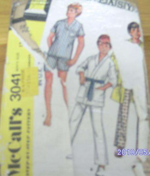 McCall's 3041 - Boy's size 12yrs Payamas & gown