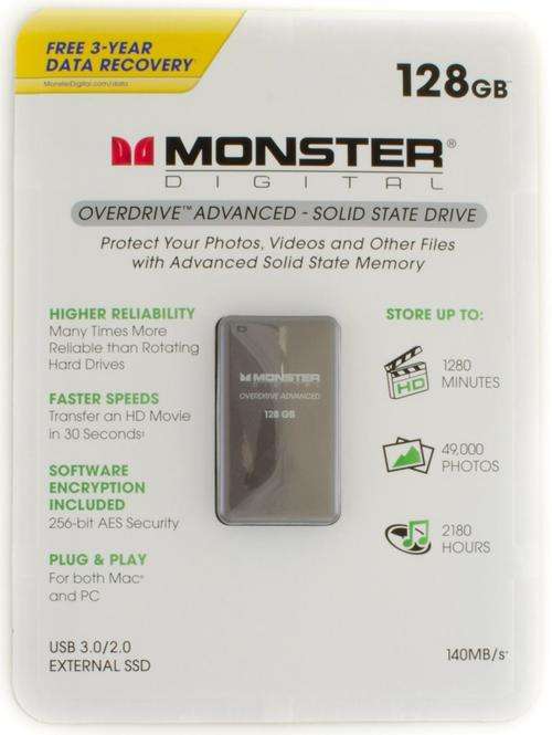 Monster Digital Overdrive Advanced SSD - 128 GB