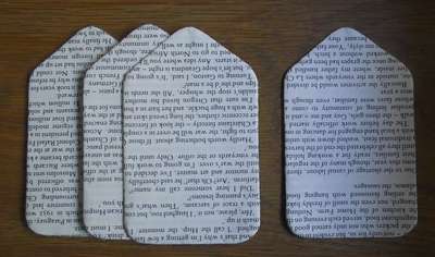 Luggage Tag from Retro Book Page (Pack of 15)