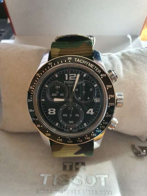 Tissot V8 Chronograph Black Dial