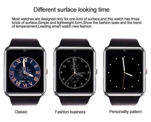 GTO8 Smart Watch with onboard phone and camera. Gold color