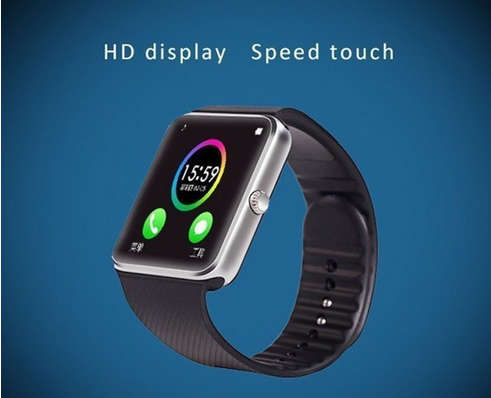 GTO8 Smart Watch with onboard phone and camera. Gold color